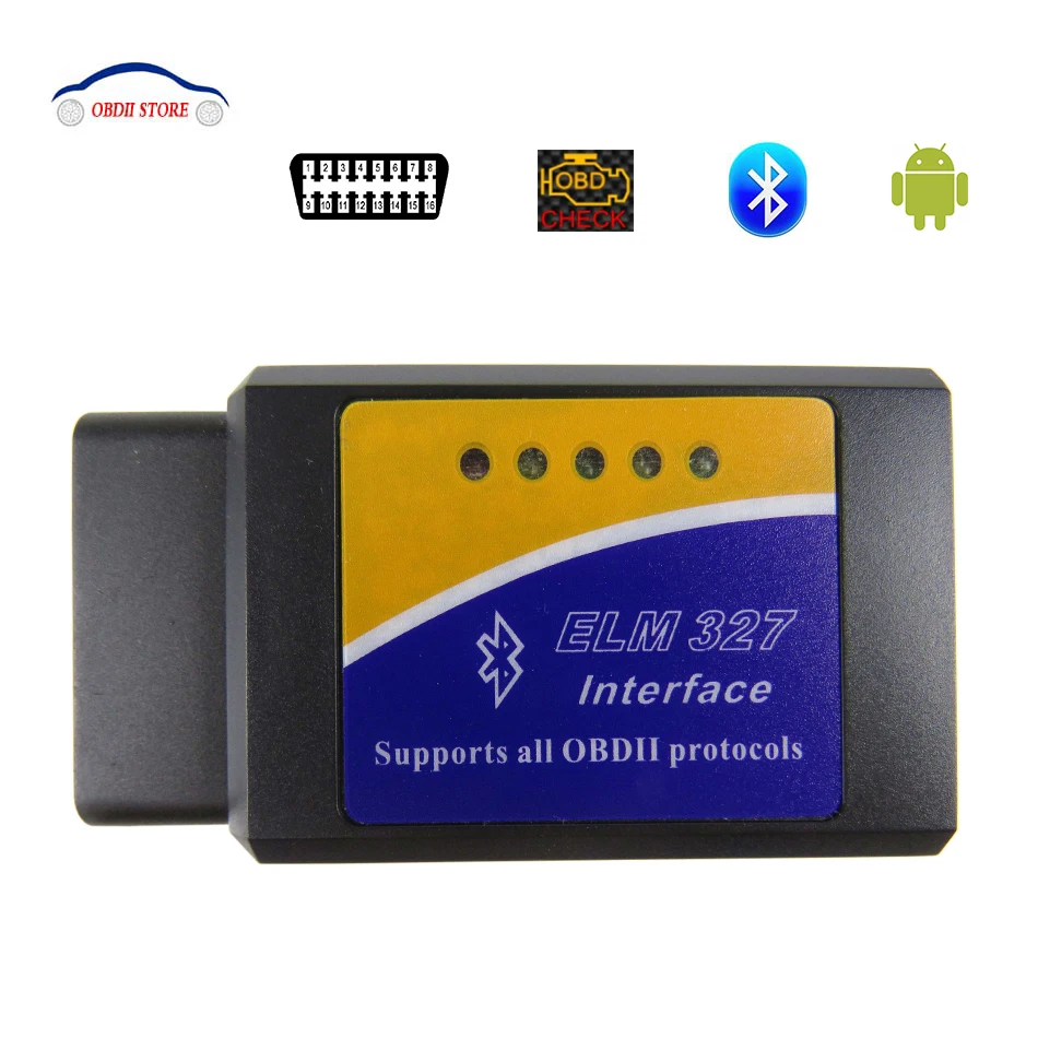 Новый ELM327 V1.5 Bluetooth OBD2 OBDII автоматический диагностический сканер ELM 327 V 1,5 OBD 2 сканер для Android Крутящий момент автомобиль инструмент