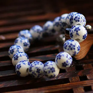 

Wholesale Religion Jewelery Ceramics Floral 10mm Beads Buddha Bracelets Men / Women Lucky Gift Handmade Fashion Charm