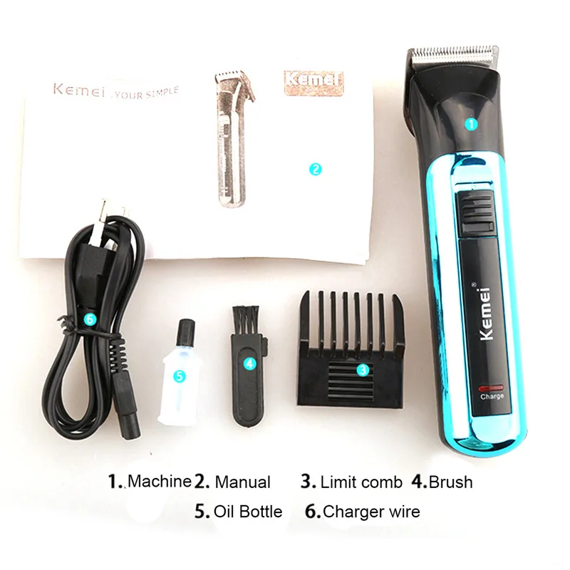 

Kemei Professional Electric Hair Clipper Both Rechargeable and Battery Hair trimmer Men Razor Cordless Adjustable Clipper KM-731