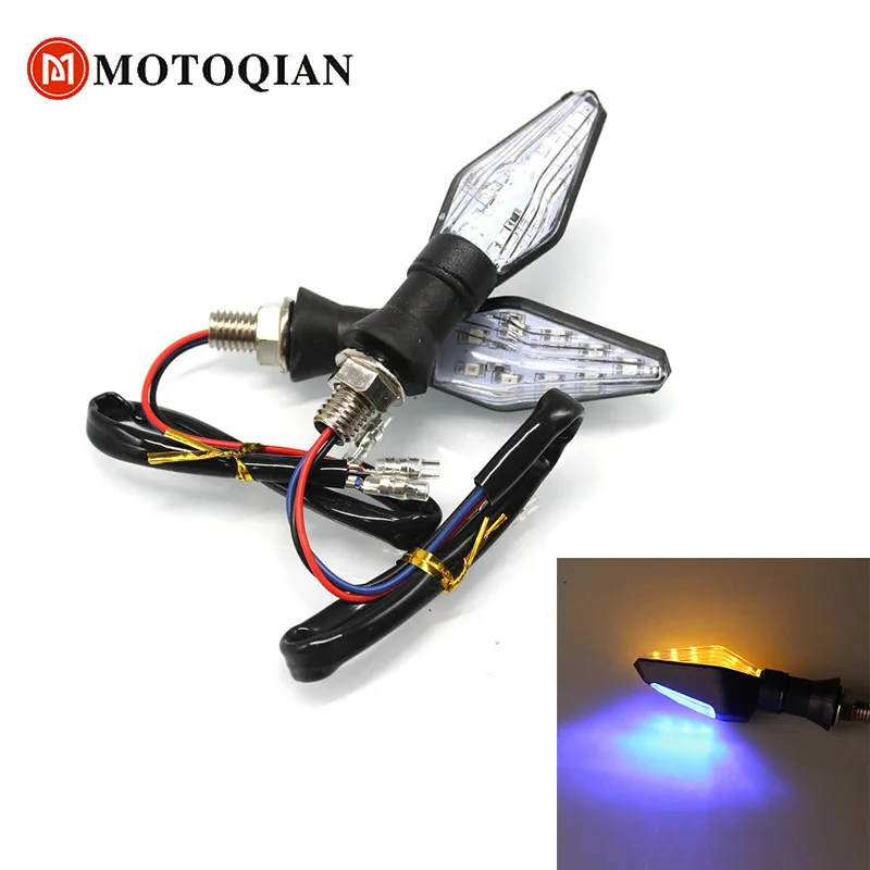 2 Pcs Double sided Universal Motorcycle Turn Signal Led Light Indicator