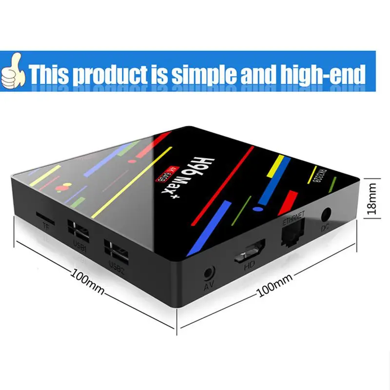 H96 Max плюс Android 8,1 Tv Box Smart Декодер каналов кабельного телевидения Rockchip Rk3328 4 Gb 32 Gb Usb3.0 H.265 4 K Pk T9 Hk1 X96 Max(32 ГБ