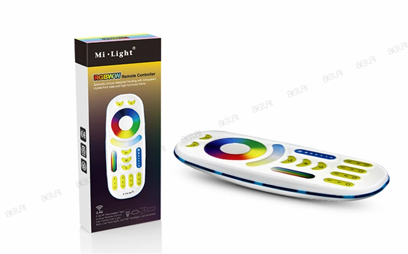 

Mi Light 2.4GHz RGBWW RGB+CCT Remote controller 2 in 1 Full touch 4-zone group control for RGB+CCT led lamp bulb series