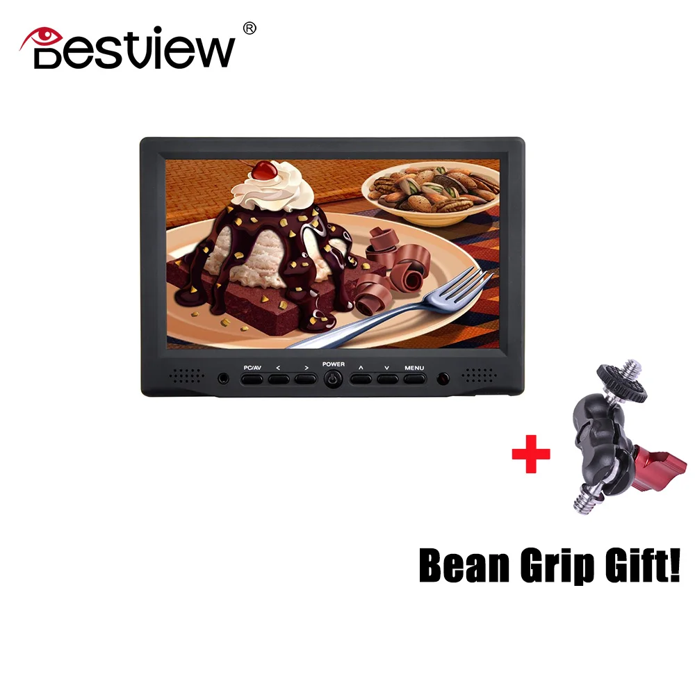 

BESTVIEW BSY708M camera HDMI/VGA/VIDEO/AUDIO Input HD monitor HDMI in video TFT field 7" inch DSLR lcd monitor 800*480