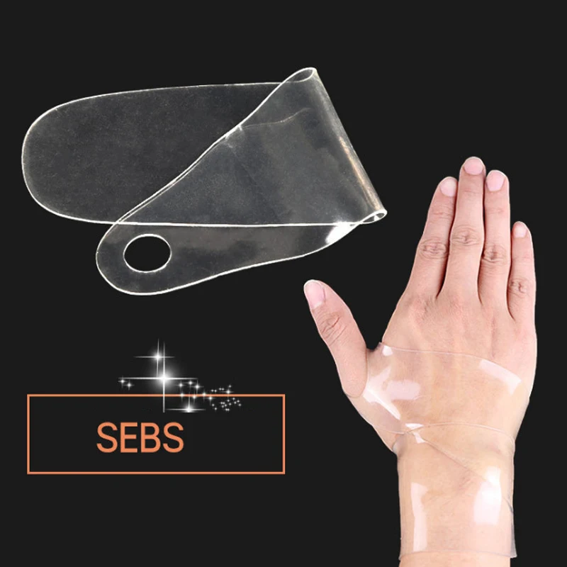 

Good Healthy 1 Pair Transparent Wrist Relief Brace Wrap Silicone Bandage Support Wristband Thumb Protector