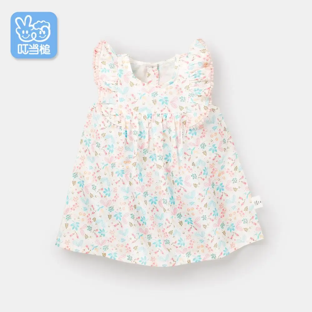 

Summer infant baby girl's fashion dress kids birthday party dress toddler children floral dress