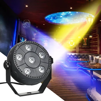 

Mini 13W 6 LEDs RGB Stage Wash Effect Par Light Energy Saving Super Bright Portable Sound Sensored for Disco KTV Club Party DJ