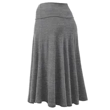 Женская однотонная профессиональная повседневная юбка размера плюс с расклешенным подолом, высокая талия, миди, сексуальная форма, плиссированная, spodnice damskie