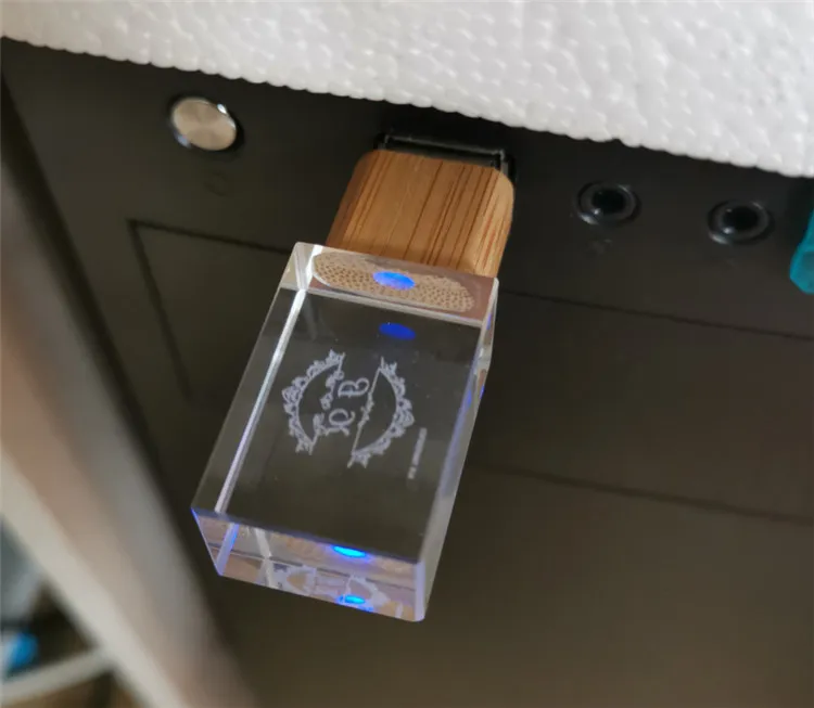 Деревянный Кристалл флеш накопитель USB 3 0 персонализированные фото 8 ГБ 16 32 Флешка