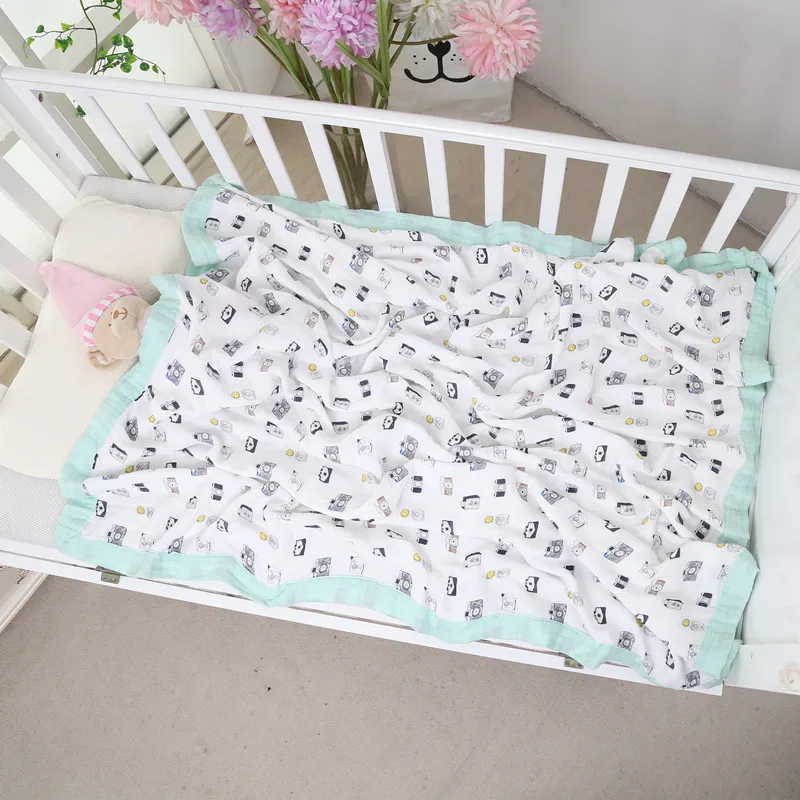 

fox muslin quilt four layer bamboo baby muslin blanket Muslin Tree swaddle better than Aden Anais Baby/Blanket Infant Wrap