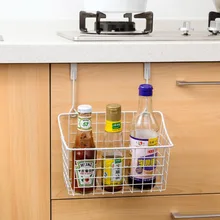 Hot Metal Storage Basket Kitchen Door Cabinet Drawer Back Hanger Bathroom Office Sundries Organizer Storage Rack Hook Holder