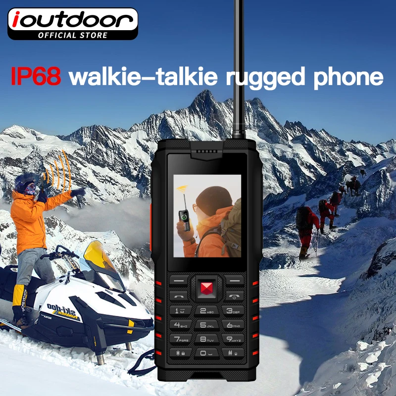 Ioutside T2 водонепроницаемый портативный IP68 Ударопрочный с фонариком Powerbank FM Русская