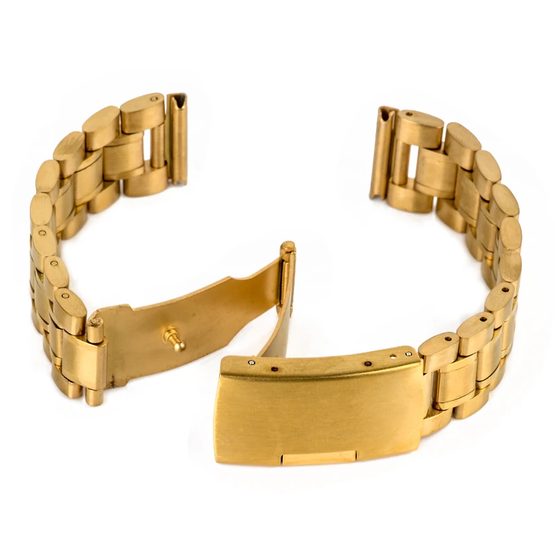 3 Colors Luxury Straight End Wristwatch Band High Quality Stainless Steel Watches Strap Bracelet Watch Accessories 18/20/22/24mm