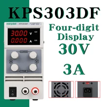 DC Power Supply KPS303DF Variable 30V 3A Adjustable Switching Regulated Power Supply Digital with Alligator Leads lab Equipment