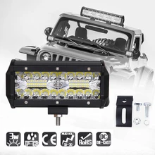 Buy Niscarda 7inch 120w LED Work Light Bar Combo Car Driving Lights For Off Road Truck 4WD 4x4 UAZ Ramp Auto Fog Lamp Free Shipping