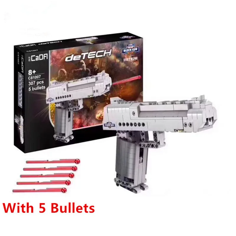 Building Blocks Bricks SWAT Guns Weapon Toy Desert Eagle Model Revolver Airsoft Pistol With Bullet Outdoor Game For Kids Gifts