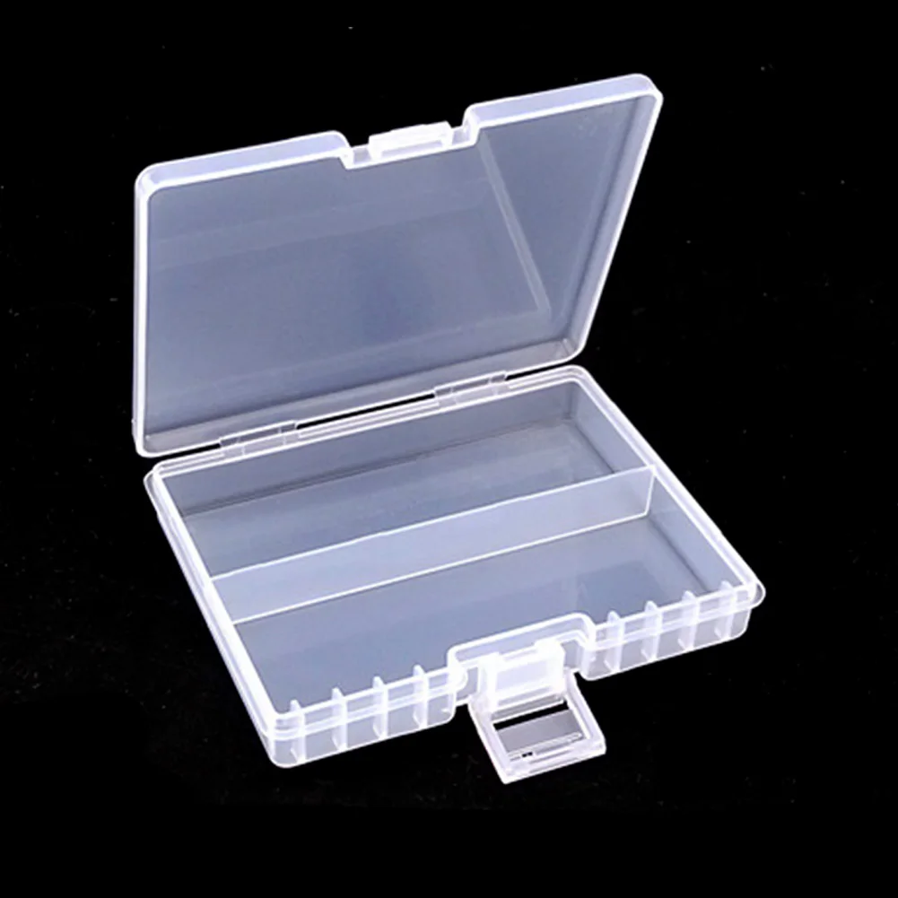

AA AAA Battery Case Storage Box Transparent Container Portable Inner Compartment Large Capacity Practical Buckled Organizer
