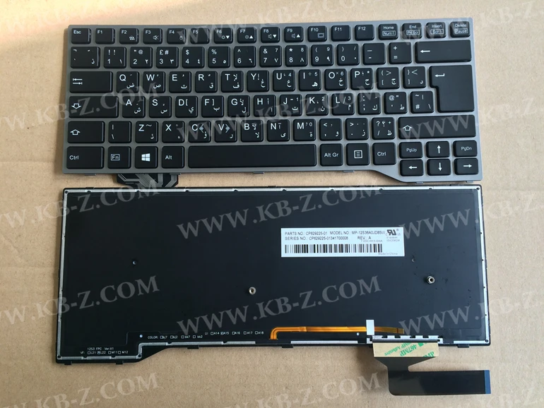 

NEW ar Arabic backlight Keyboard For Fujistu Lifebook e743 E733 E744 CP629225-01 MP-12S36A0JD85W with backlight Laptop Keyboard