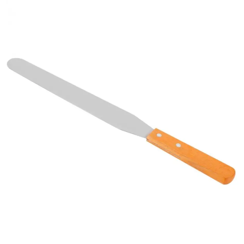 

Stainless Steel + Wood Straight Spatula Knife Cake Icing Decorating Smooth Tool for Baking Pastry