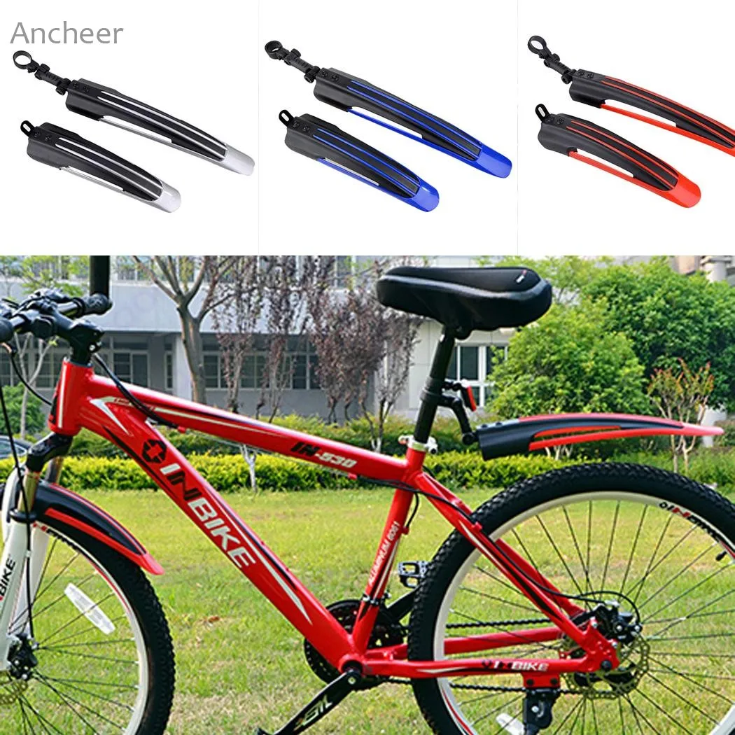 Mountain Bike Bicycle Cycling Road Tire Front Rear Mudguard Fender Set Mud Guard