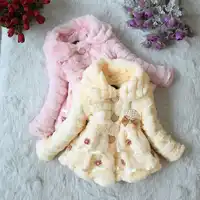 High quality 4pcs/lot winter Autumn fashion flower lace baby wear clothes girls jackets clothing children coat