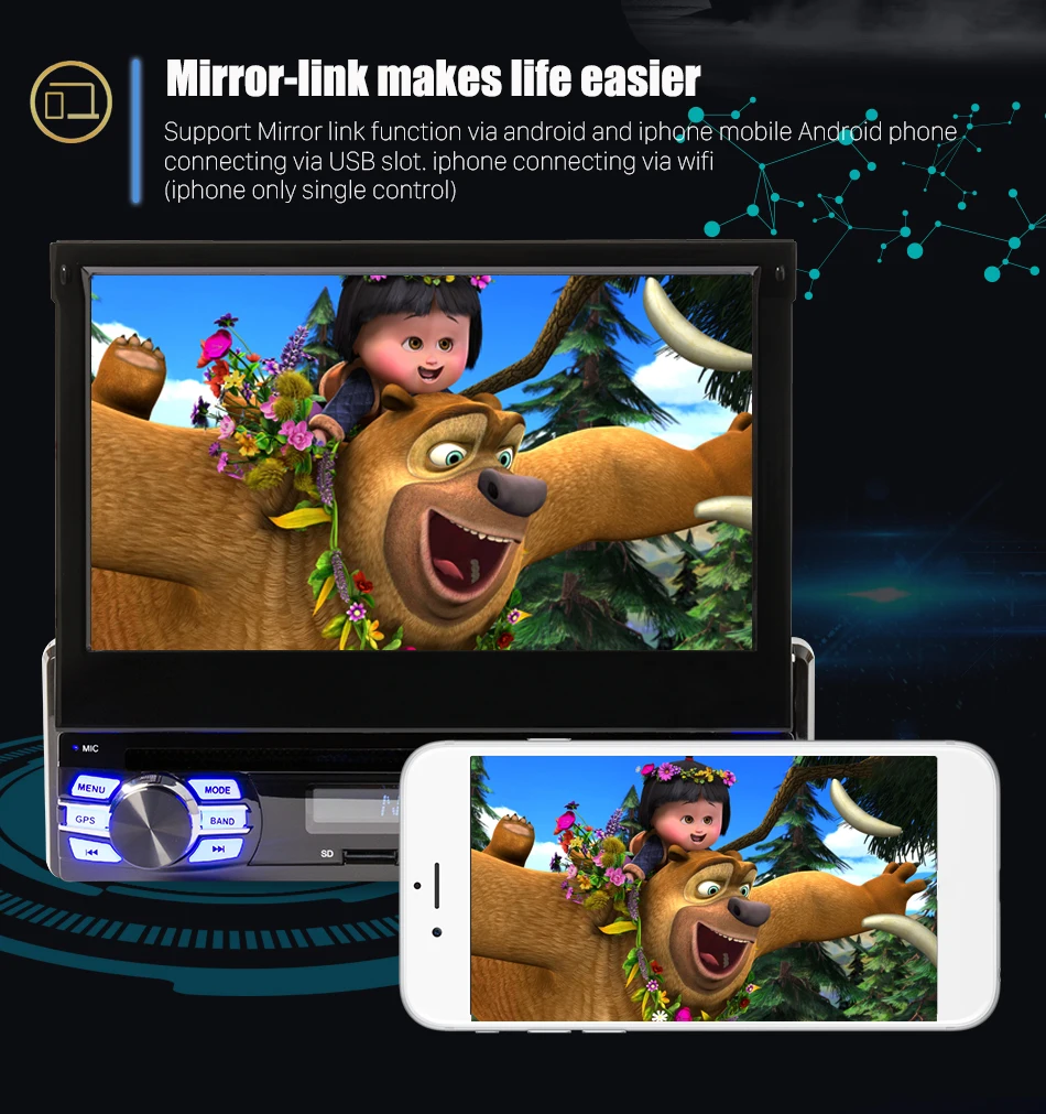 Cheap Eunavi 2G RAM Single 1 Din 7" Android 8.1 Car DVD Player GPS Radio Stereo Universal 1024*600 Hd Head Unit With Wifi Touch Screen 11
