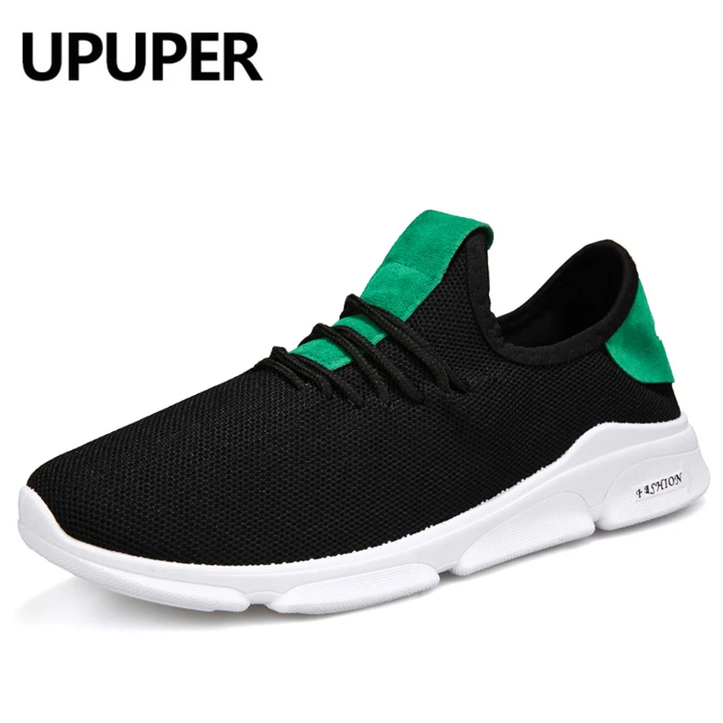 UPUPER Cheap Men's Sneakers Outdoor Walking Shoes Lace Up Comfortable Breathable Air Mesh Casual For Men Black White | Обувь
