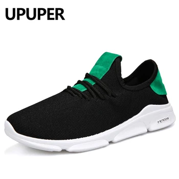 

UPUPER Cheap Men's Sneakers Outdoor Walking Shoes Lace Up Comfortable Breathable Air Mesh Casual Shoes For Men Black White