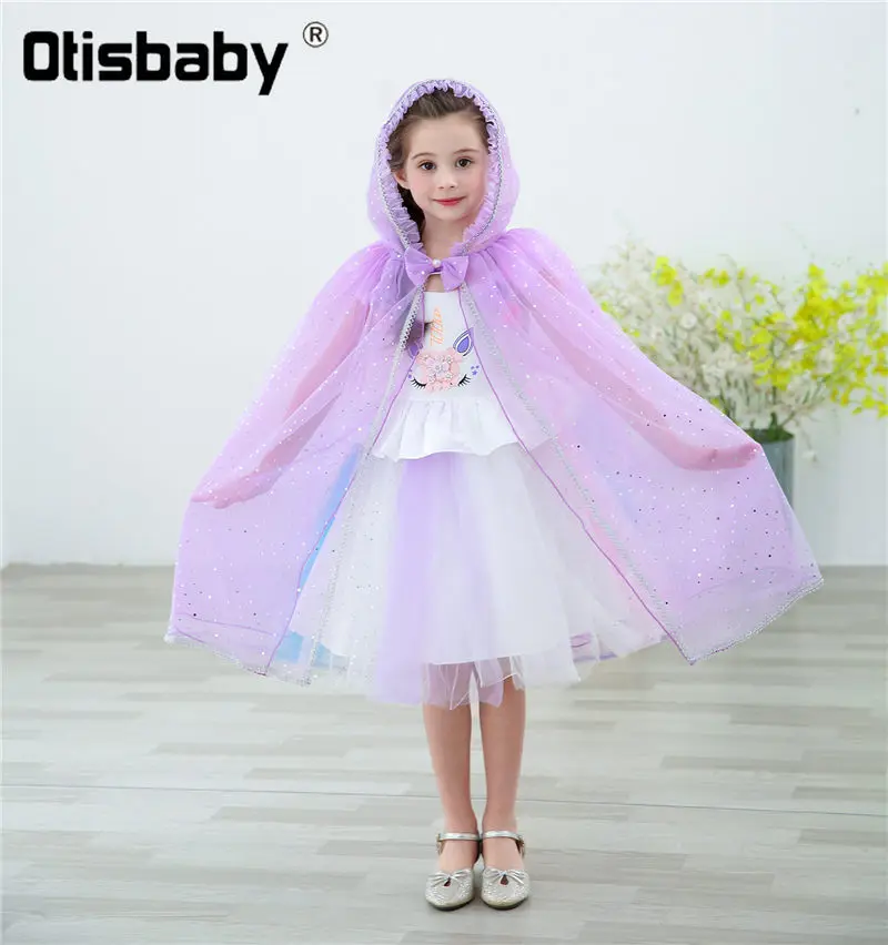 Платье Рапунцель; детский праздничный костюм; платье для выпускного вечера; платье для ролевых игр «фантазия Рапунцель»; платье феи для девочек - Цвет: Purple Cloak