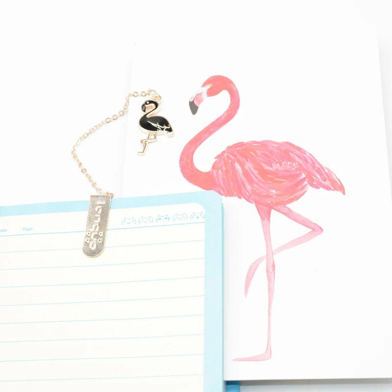 Закладки для книг Marcador закладки Marcapaginas страница марки Segnalibro Kawaii Flamingo Boekenlegger