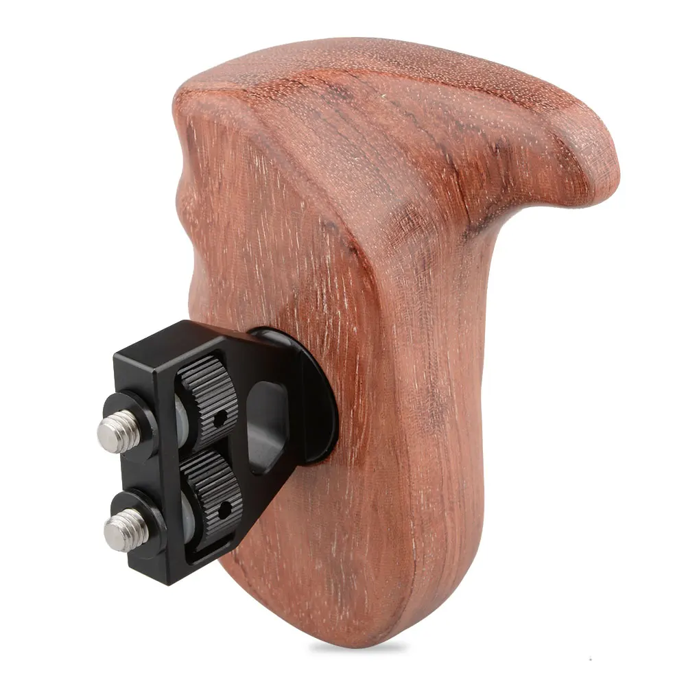 

CAMVATE Wood Wooden Handgrip (right hand) for DSLR Camera Cage (Bubinga) C1603