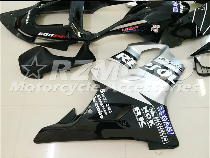ACE наборы впрыска ABS Обтекатели комплект Подходит для HONDA CBR600F4i 2001 2002 2003 CBR600F4i 01 02 03 черный, белый цвет qq3