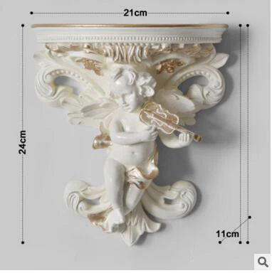 Европейские креативные настенные полки ангела из смолы украшения винтажный Синий Белый Домашний Органайзер настенная Полка Органайзер Домашний декор - Цвет: style1