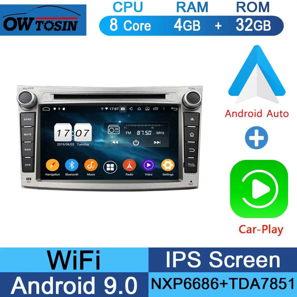 " ips Octa 8 ядерный 4G+ 64G Android 9,0 Автомобильный DVD Радио gps Navi для Subaru Legacy Outback 2009- CarPlay Parrot BT Adas - Цвет: 32G CarPlay Android