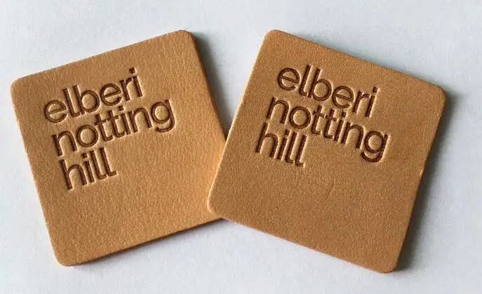 

Customized clothes high quality leather Pu label or patch embossed technic DIY garment accessories by express DHL or FEDEX