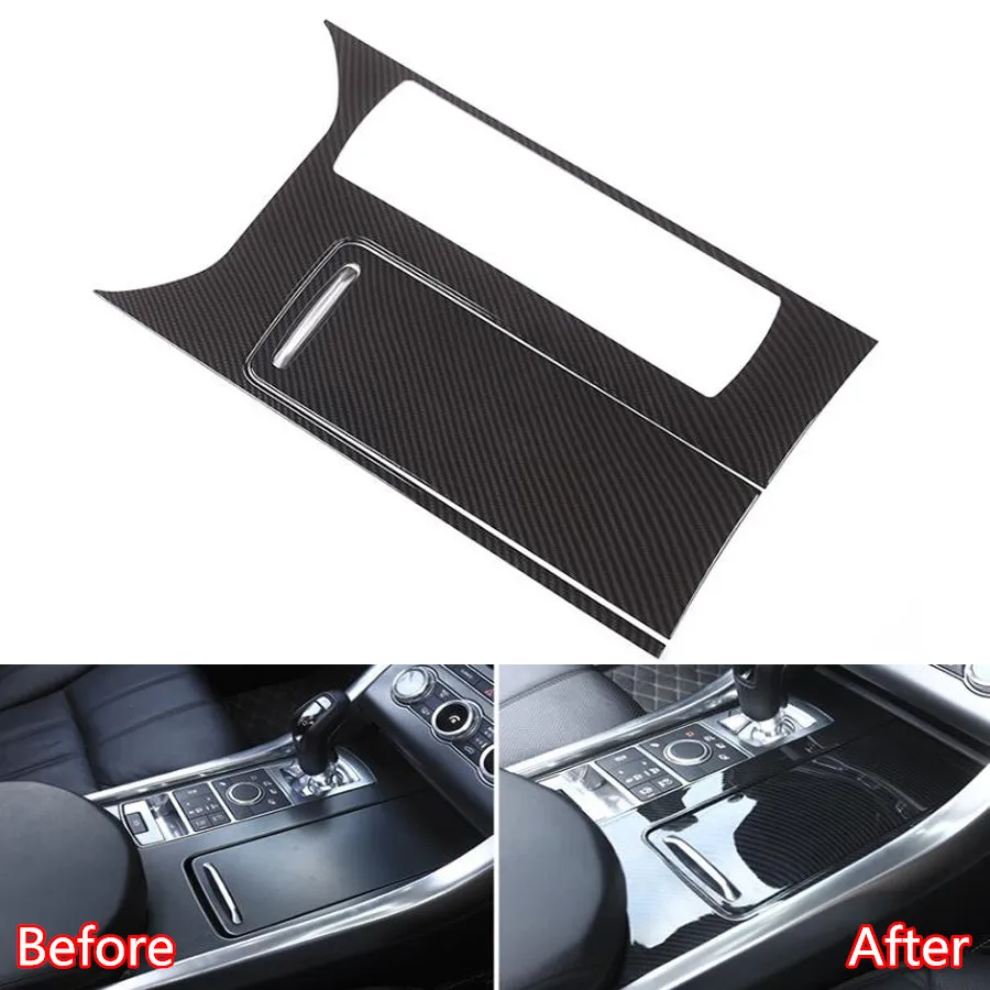 

YAQUICKA Car Central Console Gear Shift Box Panel Frame Trim Cover Sticker For Land Rover Range Rover Sport 2014-17 Car-styling