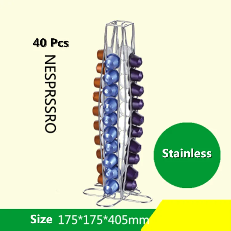 24/36/40 шт металлический черный капсулы Кофе Держатель подставка под Съемный держатель Органайзер Хранение кофейных капсул полка Кофе посуда