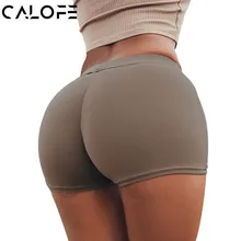 CALOFE горячие шорты для йоги женские сексуальные пляжные шорты с высокой талией спортивные шорты для пробежки тренировки спортивные шорты быстросохнущая эластичная одежда