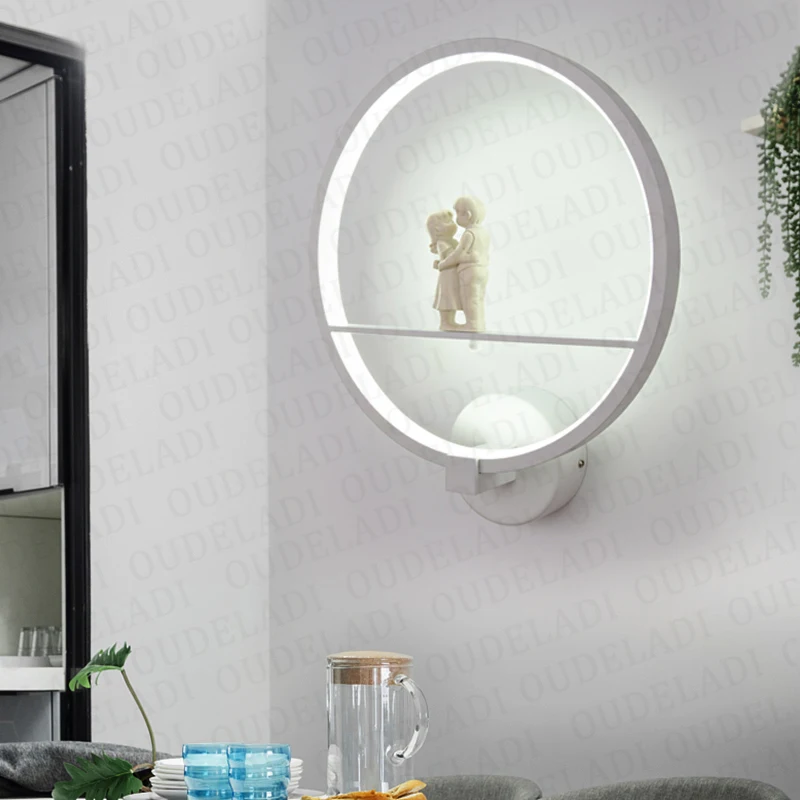  Modern Black White LED Wall Lamps Bird Angel Lovers Kids Aluminum Decorative Interior Living Room D - 32965203296