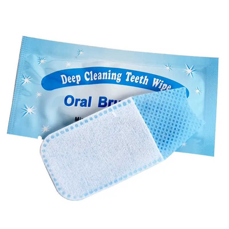 

50Pcs Recommend Natural Wipe Oral Brush Up Finger Deep Cleaning Wipes Dental Tooth Oral Hygiene Teeth Whitening Teeth