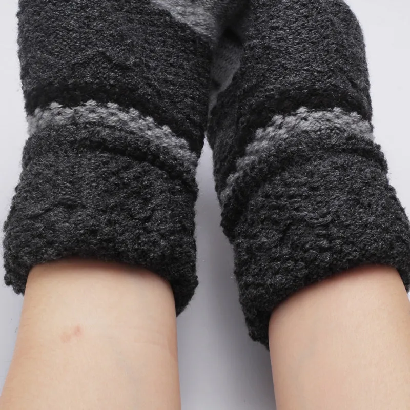 Модные новые зимние женские перчатки, теплые перчатки, вязаные перчатки на весь палец, красочные теплые лоскутные перчатки Luvas