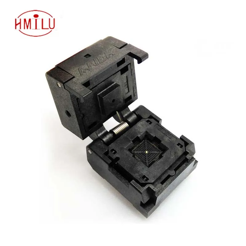 

QFN52 Burn in Socket QFN52 MLF52 IC Test Socket Pitch 0.4mm Clamshell Chip Size 7*7 Flash Adapter Programming Socket