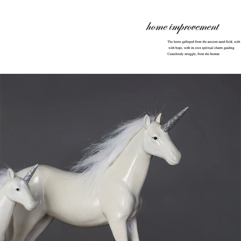 Creative unicorn Wedding Decoration Figurines Miniatures Artificial Resin Angel Ornament Vintage Home Decor Valentines Day Gifts8