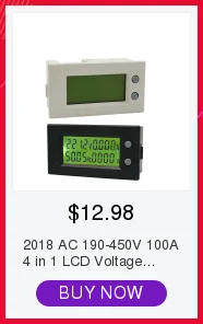 AC 110 V 220 V цифровой DIN RAIL100A ватт Мощность счетчик; Амперметр; вольтметр на рост от 80 до 300 V