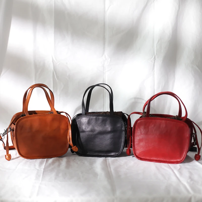 AETOO Hundred Ride small square bag, Harajuku wind oblique carrying small bags, female retro bucket bag