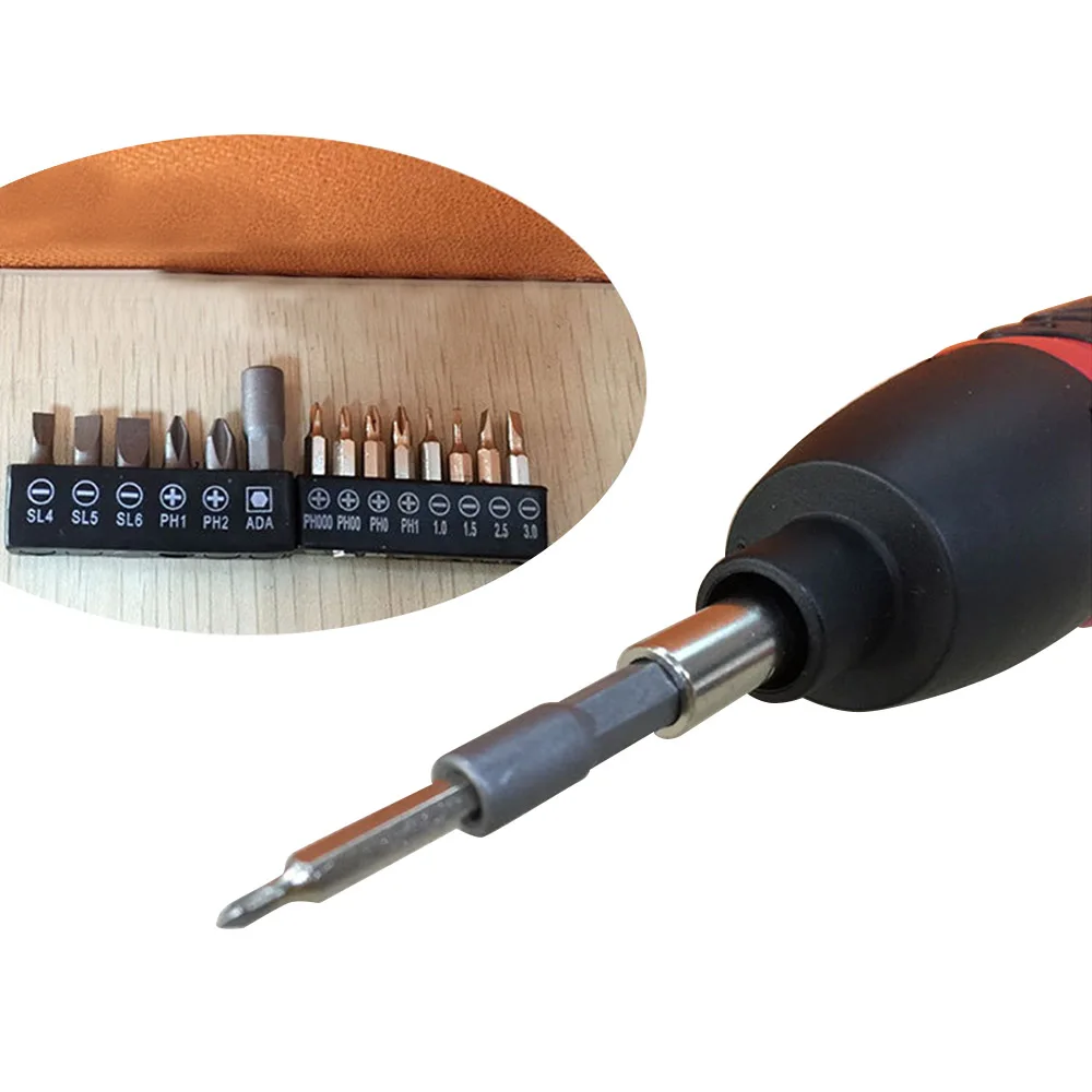 

Electric Screwdriver Operated Cordless Screwdriver Drill Tool Electric Screwdriver Set + 11Pcs/14pcs Bits Accessories