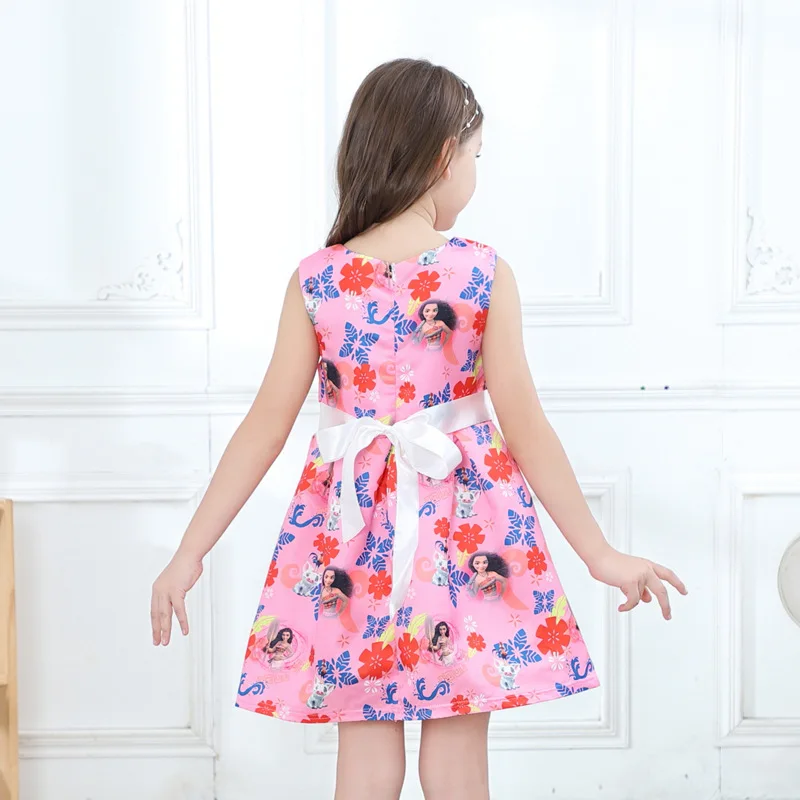 Summer Moana Vaiana Princess Dress for Girls Clothes Robe Costumes Children Clothing Girls Dresses Kids 2 4 6 8 12 Years Old 2