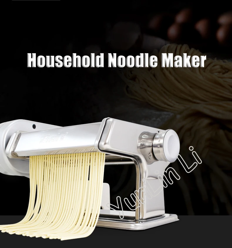 Household Pasta Noodle Maker Stainless Steel Small Electric Full Automatic Noodle Cutting Machine SLK500