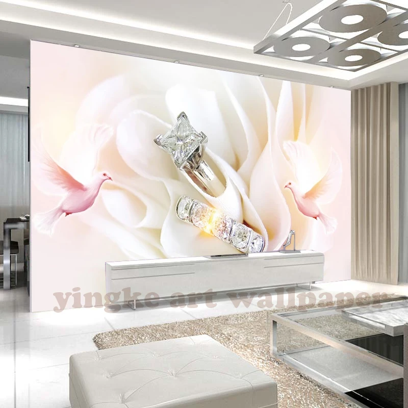 

Europe Custom photo wallpaper mural fly wing to wing 3d three-dimensional simple fashion jewelry wall background 3d wallpaper