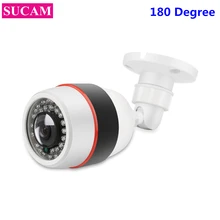 SUCAM 180 Graus Vista Wide Angle Analog Fisheye Lente Da Câmera 1.7mm 1.3MP 2.0MP Night Vision Segurança AHD Câmera Com menu OSD