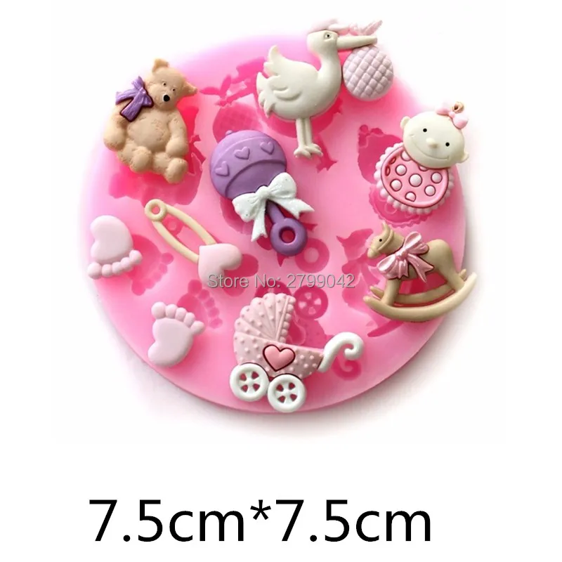 BHomify Silicone Molds for Cake Sugar Candy Mold DIY Design Fondant Decorating Tools 3D Sleep baby handmade soap mold | Дом и сад
